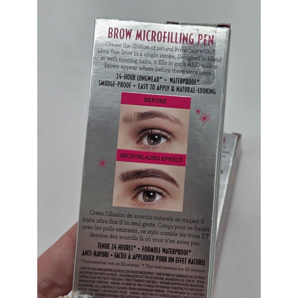 2x Benefit Brow Microfilling Pen .02 oz 24HR Waterproof - Medium Brown NEW - Picture 7 of 7